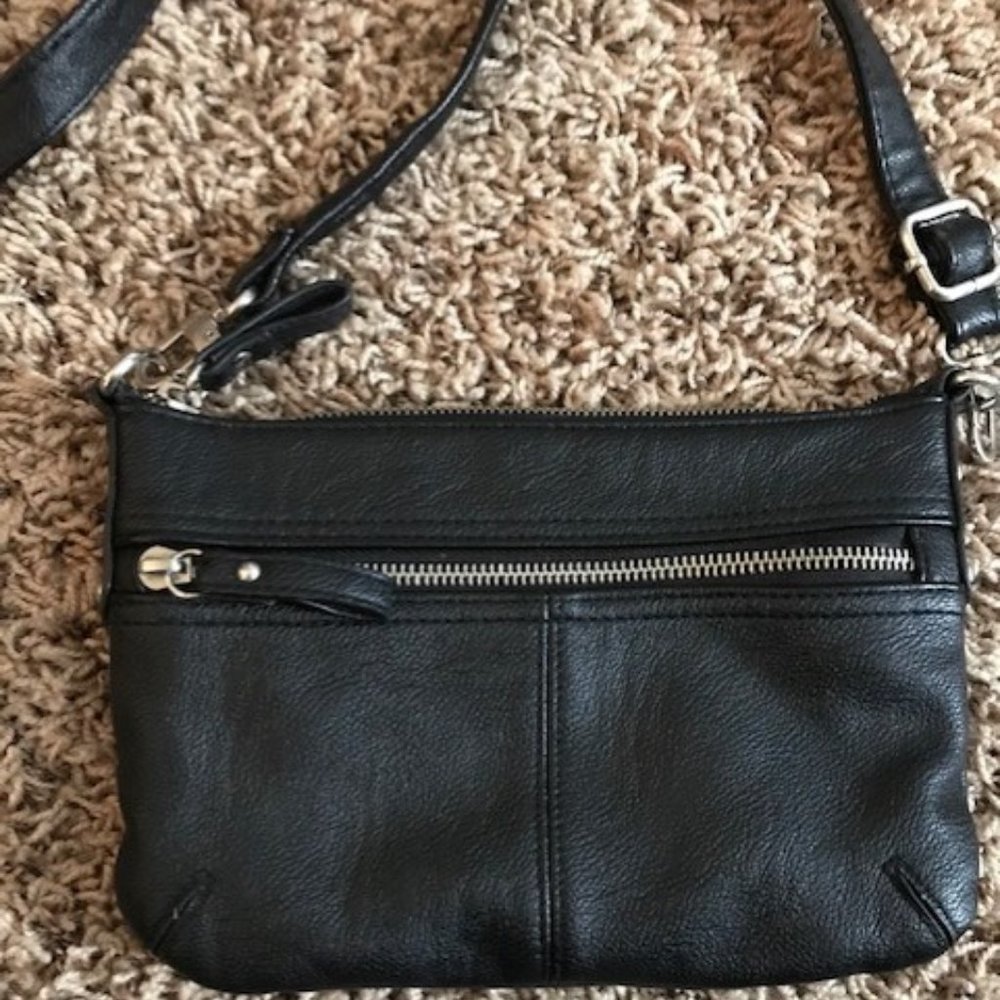Merona cross body black purse